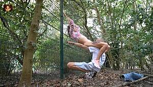 he got down in the public park and licked my wet pussy till orgasm with his girlfriend watching