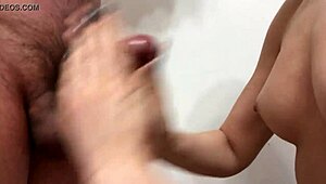 Mommy's Oiled Hands Make Stepson Explode with Cum During Intense Massage