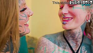 Ever wondered how far two alt babes' asses stretch with those freaky alien dildos?