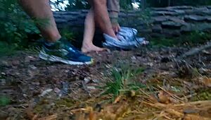 i sneak off with my athletic trainer for wild forest fucks away from my clueless boyfriend