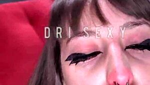 your personal slut dri sexy sucks and grinds dildo on tight pussy
