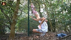 he got down in the public park and licked my wet pussy till orgasm with his girlfriend watching