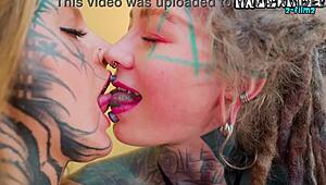 Ever wondered how far two alt babes' asses stretch with those freaky alien dildos?