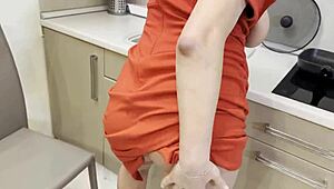 what if mature teacher bent over kitchen counter for horny stud's ride?