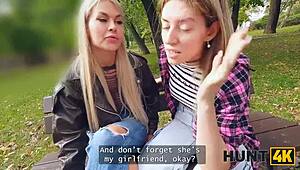hey two hot russian lesbians hit job interview then fuck stranger hunt4k