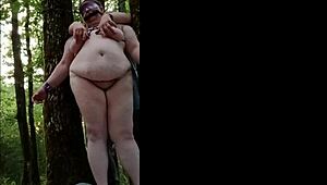 Chained slave titia la tertius dominated outdoors