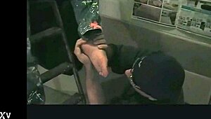 sniffing painter's sweaty feet after work italfetish dirty socks humiliation obsession 😍👃🧦