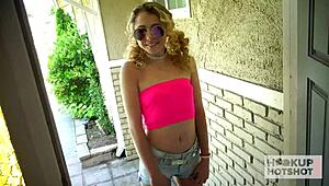 Petite Allie Addison tossed like tempting sex doll