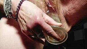 german granny slut fucks hairy beaver with huge dildo