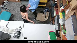 hot babe penelope reed caught shoplifting gets fucked hard as punishment by burglar on hidden cam 🔥🍑
