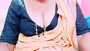 Indian aunty's big boobs tight pussy fucks daughter's husband dirty talk