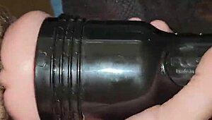 Fleshlight stroke teases massive cock cumshot voyeur anal edge session