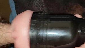 Fleshlight stroke teases massive cock cumshot voyeur anal edge session