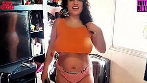 stepsister babyluna939 catches me stroking monster cock then face fucks tits for facial pov doggystyle