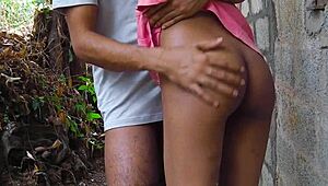 Sri Lankan Skinny Neighbor Fucks Outdoor Ass Raw?