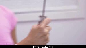 Stepmom Locks Stepdaughter's Pussy in Chastity Belt to Stop Her Wild Fucking Antics!