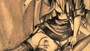 whoa, these vintage erotic drawings got me all hot and bothered 😏