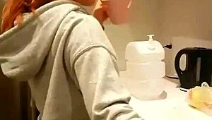 she perreands seductively in kitchen teasing every curve