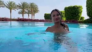 Sexy Monika Fox Swims Naked in Pool and Hot Country Sea