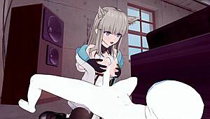 arknights endfield perlica sneaks into wojak supervisor's bedroom for secret group banging and anal creampie