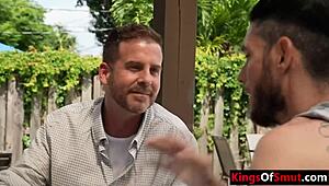 step daughter shares intimate moments with stepdad's best friend after hours