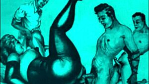 vintage erotic art captures timeless sensual poses and curves
