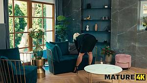 the hungarian cleaning lady ditches mop for big titjob on my throbbing cock instead