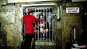 Slim Blonde Big Tits Girl Endures Master's BDSM Dungeon Fuck!
