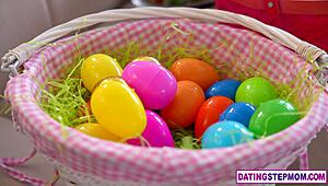 Why Did the Easter Bunny Forget the Creamy Surprise for Huge-Titted Asian Stepmom MILF?