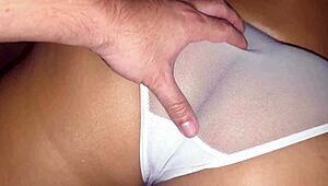 hey mommy flashing her huge fat ass lingerie cameltoe in room panty drop!