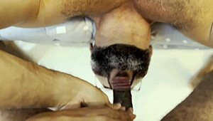 muscular brazilian bodybuilder mineiro gets his ass eaten and fucked into sissy submission on huge black cock
