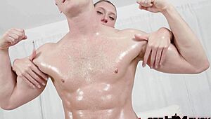 Tommy Parker Jerks Off While Addison Deeply Eats His Ass Rimjob Footjob