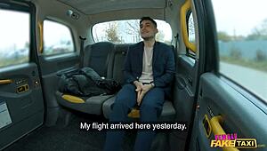 Fake Taxi Chick Fucks Hard for Discount in Backseat Ride!