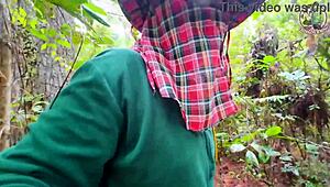 thai babysitter's wild pussy cravings explode outdoors in forest creampie roleplay