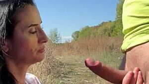 Gabriella sucks huge load in Speedy's trunk, cum everywhere!!