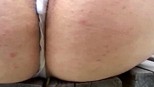 ever seen a cock-hungry milf fuck outdoors in garden?