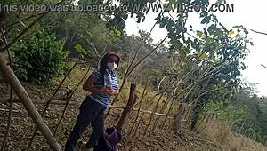 i crave dick in the jungle as stepmom's slut fucking outdoors