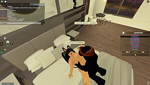 roblox slut deepthroats monster cock then rides doggystyle