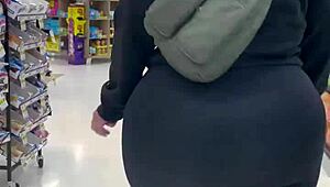 Voyeur spies phat ass bbw heather stretching yoga