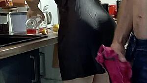 french slut in leather pants and satin heels takes doggy blowjob and rimjob compilation