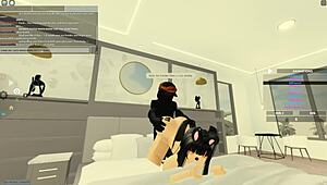 roblox slut deepthroats monster cock then rides doggystyle