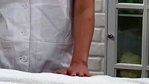 penthouse pet tiffany tyler gets her pussy fingered and fucked hard by hot lesbian masseuse!!