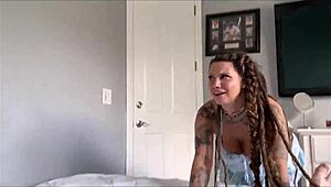 Hippy Stepsister Gives Tantric Massage to Alex Adams on Nudist Beach