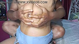 Indian bhabhi oils massive boobs massage