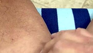 Nakedman15 spurts cum watching close-up mature pussy eating
