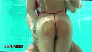 Sensual Sara Saijo in bikini delivers outdoor blowjob for hardcore creampie