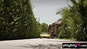 Bubble-Soaked Ebony Milf Misty Stone Washes Car Nude With Skinny Black Teens