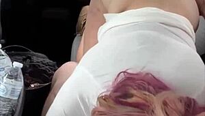 real street hooker deepthroats bareback fucks bent over car then swallows cum load