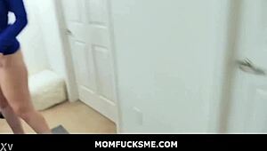 Shaving stepmom Megan Maiden's pussy turns into wild mommy anal pounding