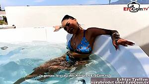 GERMAN AGENT PICKS UP SKINNY LATINA TEEN SLUT FOR OUTDOOR CASTING TITS FUCK PUBLIC!